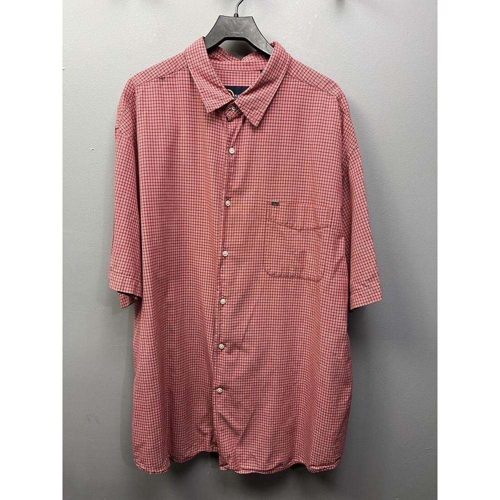 Nautica Jeans Company Shirt Mens XXL Red Micro Check Short Sleeve Button Down - Picture 1 of 5
